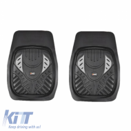Universal Front Car Mats Black/Grey Yark 2 Pcs