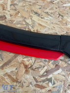 UNIVERSAL FRONT SPOILER BLACK PIANO FINISH WITH RED LIP-image-6260983