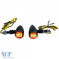 image-8-Universal Mini LED-Blinker für Motorrad Bullet mit schwarzem Rauchglas und E-Mark