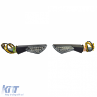 Universal motorcycle chrome LED indicator set TWIST with E-mark
