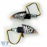 Universal Motorcycle Clear Glass LED Indicator Set BOW with E-Mark
