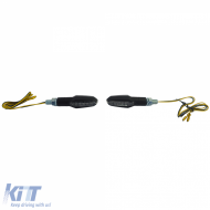 Universal Motorcycle Clear Glass LED Indicator Set SLIGHT with E-mark