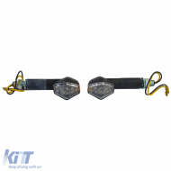 Universal Motorcycle Clear Glass LED Indicator Set TYPHOON with E-mark