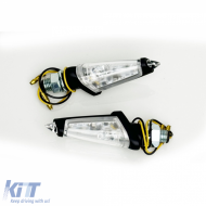 Universal Motorcycle Clear Glass LED Indicator Set CORTONA with E-Mark - ODLH6025638