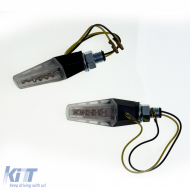 Universal Motorcycle Clear Glass LED Indicator Set GILL with E-Mark