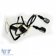 Universal Motorcycle Clear Glass LED Indicator Set SLIMLINE with E-Mark