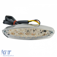 Universal motorcycle clear lens LED taillight NEMESIS with E-mark - ODTLAR6025458