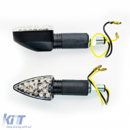 Universal motorcycle LED clear lens indicator set grip