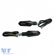 Universal motorcycle LED indicator daytime running light set DOMINATOR SMOKE with E-mark