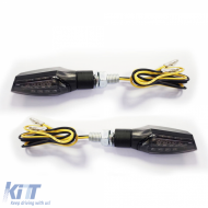 Universal motorcycle LED indicators PROTECH smoke with E-mark