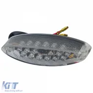image-64-Universal motorcycle LED mini oval tail light smoke with license plate illumination