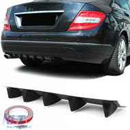 Universal rear bumper diffuser with 5 fins, paintable