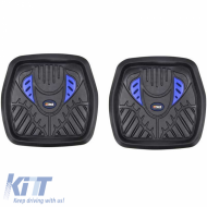 Universal Rear Car Mats suitable for Black/Blue 2 Pcs