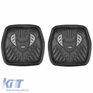 Universal Rear Car Mats suitable for Black/Gray 2 Pcs
