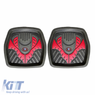 Universal Rear Car Mats suitable for Black/Red 2 Pcs 33410 - CGRFMAR6037354
