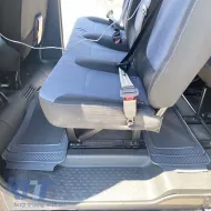 Universal Rear Car / SUV / Van Mat 135cm x 33cm Rubber With Carpet Grey Packy Poda 1 Pc-image-6303370