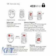 Universal Remote Control Suitable for 4 Buttons 433MHz Amio 03143-image-6312817