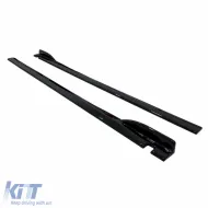 image-51-Universal Side Skirt Lower Lip 195 x 8.5 cm With Fins Piano Black Vacuum Plastic