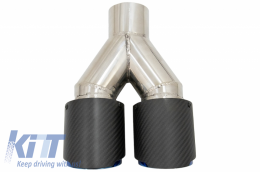 Universale Scarico Matte Fibra Carbonio Blu Finire Edizione Ingresso 6,3 cm-image-6054068
