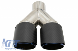 Universale Scarico Matte Fibra Carbonio Blu Finire Edizione Ingresso 6,3 cm-image-6054070