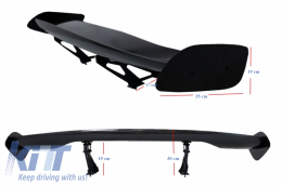 Universel Ajustable Aileron Coffre Aile Tuning GT Look Réal Carbone Fibre 142 cm-image-6042885