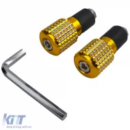 image-42-Universelle CNC-Aluminium-Lenkerenden für Motorräder Lenkergewichte Gold 7/8