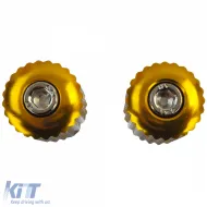 Universelle CNC-Aluminium-Lenkerenden für Motorräder Lenkergewichte Gold 7/8