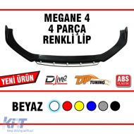 image-49-Universeller Frontlippe für Megane 4 in Klavierlack Schwarz ABS / Weiß