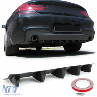 image-69-Universeller Heckdiffusor für Heckstoßstange mit 5 Finnen Carbon-Look