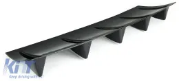 Universeller Heckdiffusor für Heckstoßstange mit 5 Finnen Carbon-Look-image-6196138