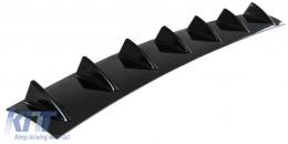 Universeller Heckdiffusor für Stoßstange mit 7 Finnen, glänzend schwarz-image-6206266