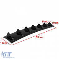 Universeller Heckdiffusor für Stoßstange mit 7 Finnen, glänzend schwarz-image-6206269