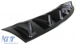 Universeller Heckstoßstangen-Diffusor mit 7 Finnen in Carbon-Optik-image-6191994