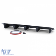 Universeller Sport-Heckdiffusor mit 5 Finnen für Heckstoßstange, glänzend schwarz-image-6202264