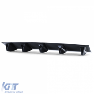 Universeller Sport-Heckdiffusor mit 5 Finnen für Heckstoßstange, glänzend schwarz-image-6202265