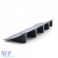 Universeller Sport-Heckdiffusor mit 5 Finnen für Heckstoßstange, glänzend schwarz-image-6202266