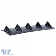 Universeller Sport-Heckdiffusor mit 5 Finnen für Heckstoßstange, glänzend schwarz-image-6202268