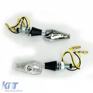 image-78-Universelles Motorrad-Set mit klaren Glas-LED-Blinkern PEAK verchromt mit E-Prüfzeichen