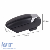 Univerzális autós kartámasz fekete-ezüst USB-vel 22260-image-6299338