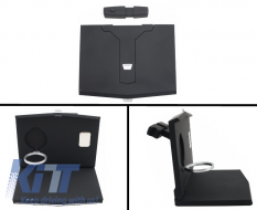 image-9-Univerzális autós laptop asztal fejtámlára, italtartóval