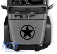 Univerzális csillag matrica Jeep Wrangler JK-re, Kamionra vagy más autókra fekete-image-6023866