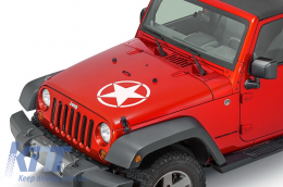 Univerzális csillag matrica Jeep Wrangler JK-re, Kamionra vagy más autókra fehér-image-6023860