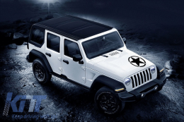 Univerzális csillag matrica Jeep Wrangler JK, teherautó vagy egyéb autók számára, fekete-image-6023869