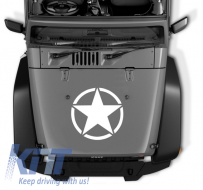Univerzális csillag matrica Jeep Wrangler JK, teherautó vagy egyéb autók számára, fehér-image-6023859