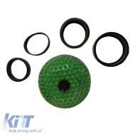 Univerzális gomba sportlégszűrő F100, 4 adapterrel F60/70/76/90mm, zöld-image-6295597