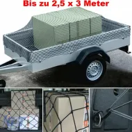 Utánfutó háló 2.5x3m szakadásmentes rugalmas nylon fekete rakományrögzítő háló-image-6206188