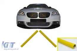image-66-V-Brace Ensemble d'inserts bandes calandre garniture pour BMW série 1 2 3 4 5 6 7 jaune