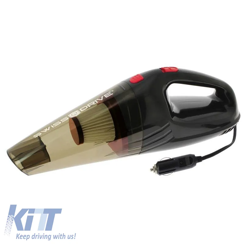 Vacuum Cleaner 12 Volt 120 Watt "Swiss Drive" Hepa Filter Black