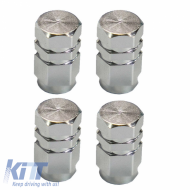 Valve Caps Aluminium Silver 4 Pcs JΜ-942S
