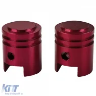 image-57-Ventilkappen aus Aluminium rot Kolbenstil universell geeignet für Auto Motorrad Quad 2 Stück